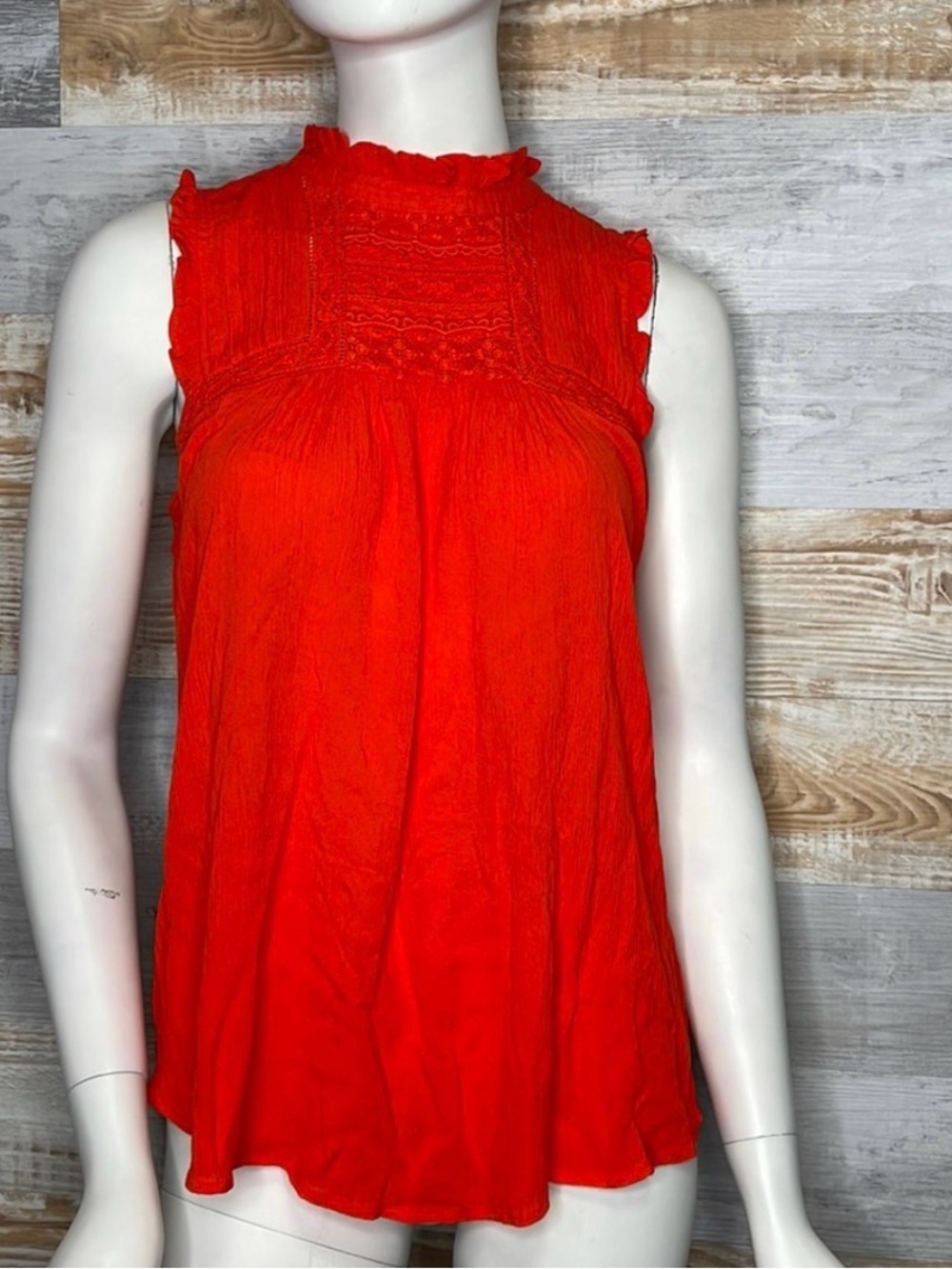 Anthropologie Orange Sleeveless Women's Top